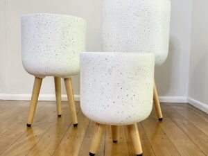 Asher White Terrazzo Pots