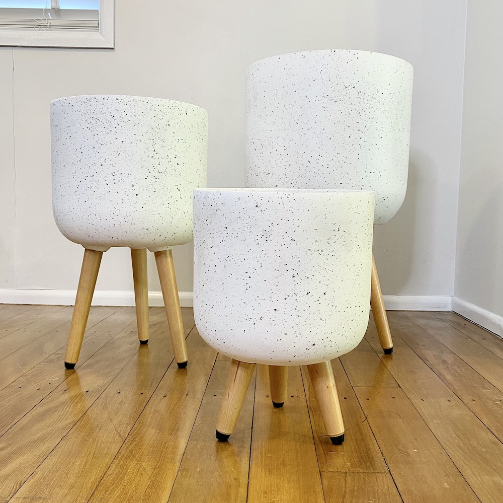 Asher White Terrazzo Pots