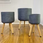 Bowknot Charcoal Pots Planters