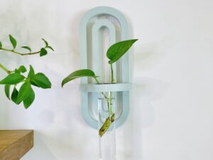 Soft Teal Botanical Beaker