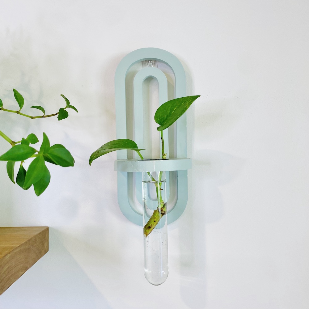 Soft Teal Botanical Beaker